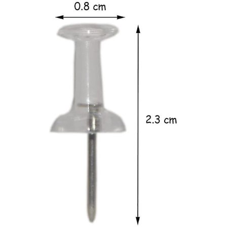 400 kpl Push Pins - Kirkkaat Päänupit, Muoviset