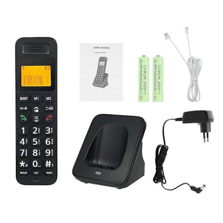 Expanderbar sladdlös telefon med LCD-skärm, stöd för 5 handenheter, hemtelefoner för