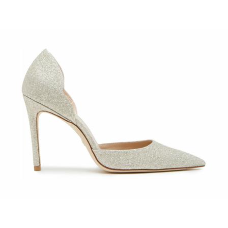Stuart Weitzman, Scallop Dorsay 100 Pumps Beżowy, Kobieta, Rozmiar: 36 1/2 EU