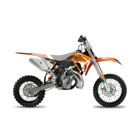 Komplet Naklejek Blackbird Dream 4 Pomarańczowo-Czarno-Biały - KTM 450 SX-F 2005-2006
