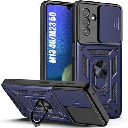 Beskyttelsesetui - BOOLING - til Samsung Galaxy M13/M23 5G - Hård - Skydekamera - Ringstøtte