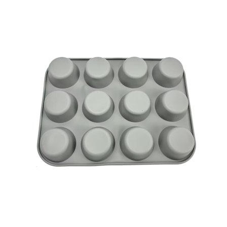 Silikone kageform - 12 kopper muffin forme