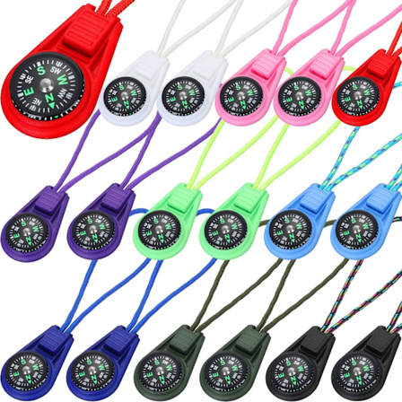 Eventyr Camping Ledsager, Bærbar Mini Kompas Nøglering, Premium Plast Bulk Kit til Udendørs Aktiviteter, Unikt Design Overlevelsessæt til