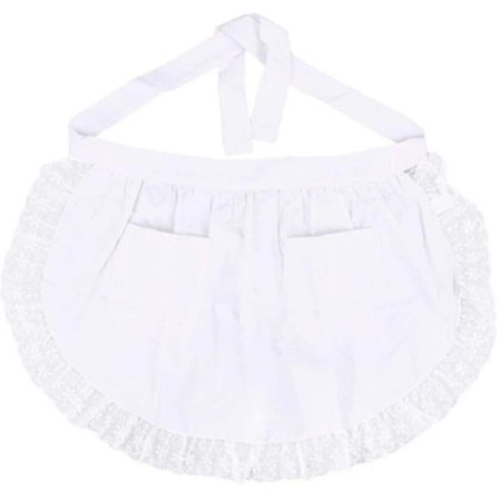 Blondeforklæde Halvforklæde Tjener Taljeforklæde Hvide Madlavningsforklæder