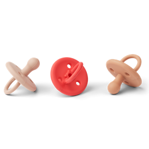 Liewood 3-Pack Apple Red Paula 6-36 M Pacifiers One Size - Baby feeding - One size - Red