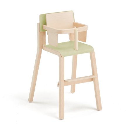 Highchair DANTE, H 500 mm, birch, green laminate