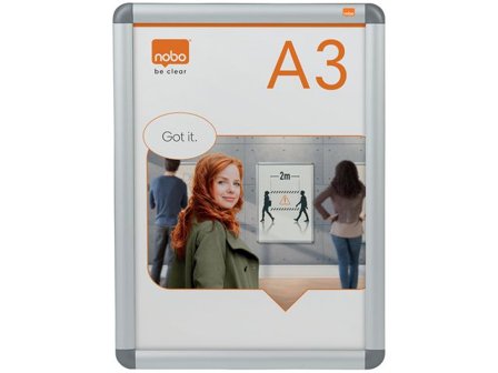 Nobo Affischram reflexfri PVC A3 - Lyreco - Kontorsmöbler och inredning - Tavlor ställ och ramar - Väggramar