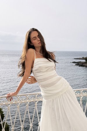 Maria Kragmann x NA-KD Singlet froncé - - Blanc - EU 40