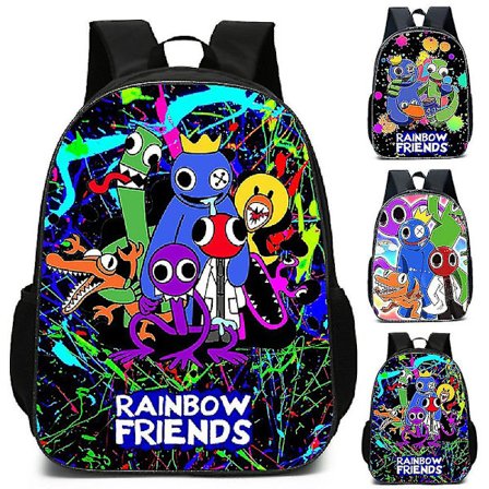 Rainbow Friends Ryggsekk Stor kapasitet ryggsekk Satchel Skolevesker For Barn Gutt Jente