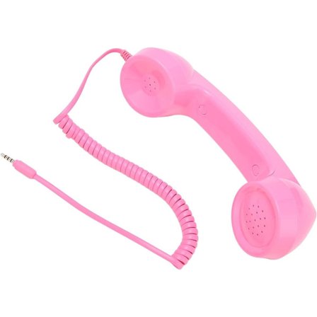 ING Retro Telefon Håndsæt Udskiftningsmodtager til Smartphones og Computere (Pink)