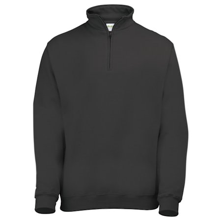 Awdis Herrar Plain Sophomore ¼ Zip Sweatshirt M Jet Black