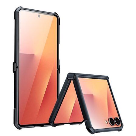 XUNDD Samsung Z Flip7 Hybrid Cover med Skærmbeskyttelse - Sort