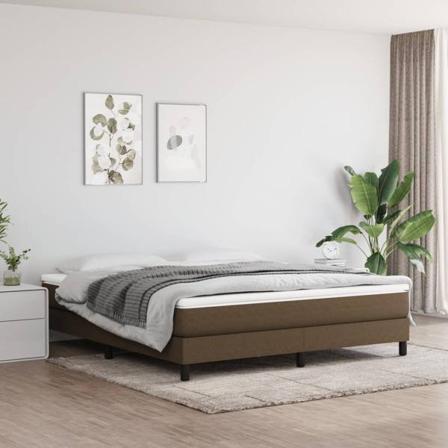 Vidaxl Pocketresårmadrass Mörkbrun 160x200x20 Cm Tyg Brun
