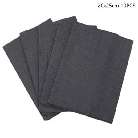 10 stk Tyk Magic Rengøringsklud Mikrofiber Overflade Sort Black 20x25cm