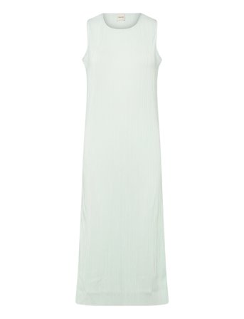 Plisse Sl Midi Dress Green Calvin Klein