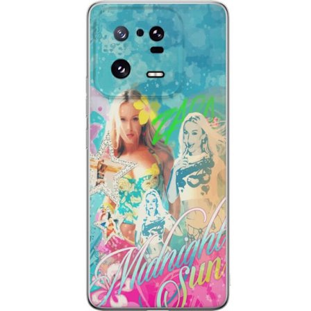 Yhteensopiva Puhelinkuori Xiaomi 13 Pro Seikkailumaailma Steve, Creeper ja eläimillä värikkäässä palikkagrafiikassa