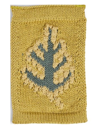 Smallstuff Knitted Flag, Leaf, Blue - Blue - ONE SIZE