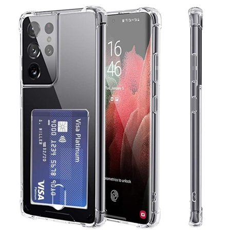 Stötdämpande Skal med Kortfack - Samsung Galaxy S21 Ultra