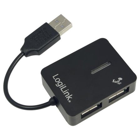 LogiLink USB-HUB Smile 4-Port o. NT schwarz