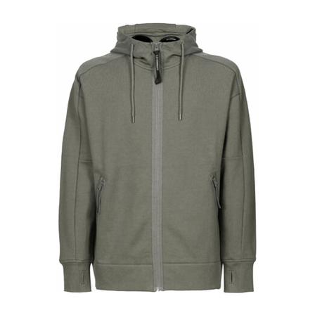 C.p. Company Diagonal Molleton Raised Goggle Hoodie Grøn, Herre