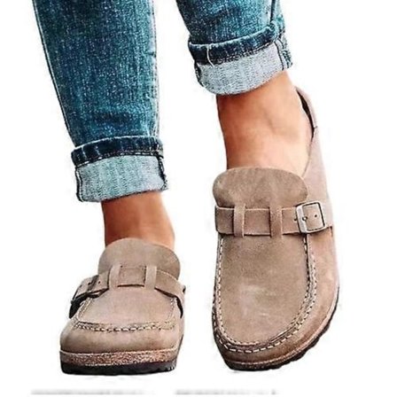 Bekväma vardagstofflor i mocka för damer, sommarsandaler för hem och kontor - xindaren