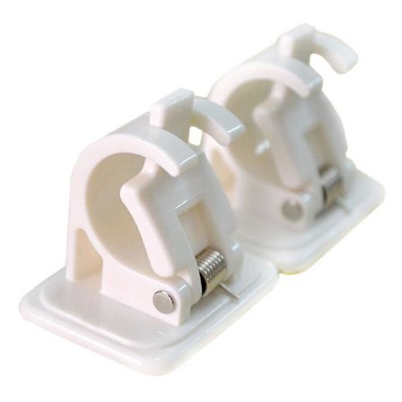 8 Pakk Selvklebende Gardinstang Kroker - Ingen Boring - For Håndklær, Gardiner, Jakker, Hvit