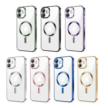 iPhone 13 Cover – Metallic Cover med Magnetisk Kompatibilitet, Slankt Design - Blå