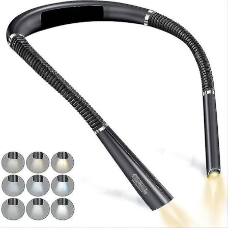 Halsläslampa, sängläslampa på natten, uppladdningsbar halslampa