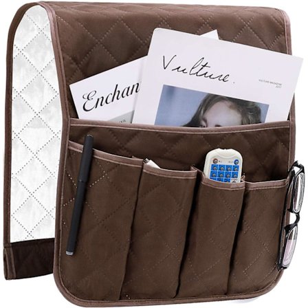 Fåtölj Armstöd Organizer, Soffa Stolskydd, Hängande Fickor Platsbesparande, Halksäker Förvaringsväska Kompatibel Med Telefon, Bok, Tidningar, Tv