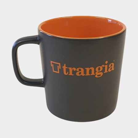Kávový hrnek Trangia Mugg, černý/oranžový 25 cl