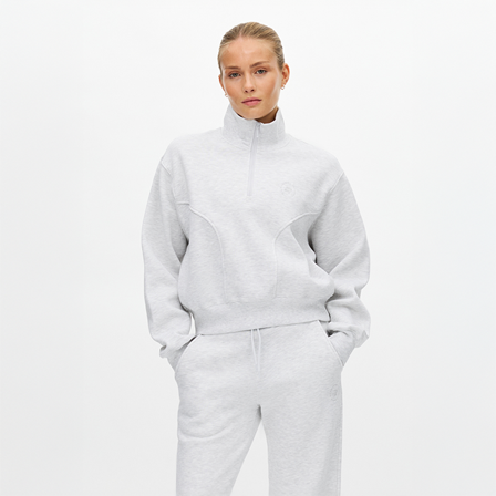 Röhnisch Base Half‐Zip Vaaleanharmaa