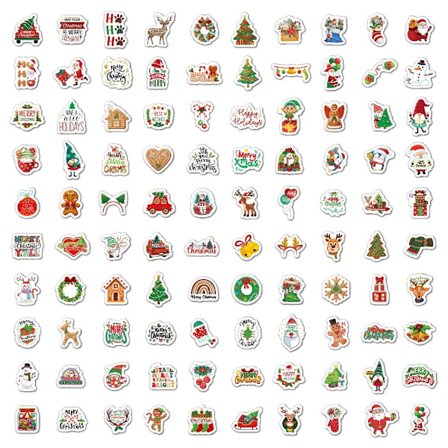 100 kpl Joulutarrat Lahjatarrat Lumiukkotarrat