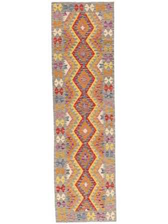 Kilim Afghan Old Style Rug Oriental Runner Brown/Dark Red (Wool, Afghanistan)