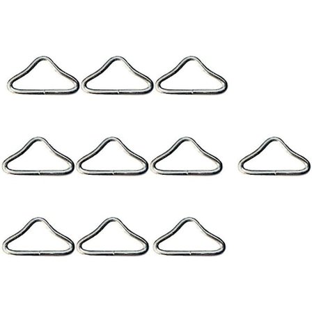 20 stk. rustfrit stål trekant ring spænde V ringe til trampolin reservedele taske