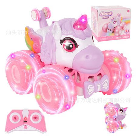 Enhjørning fjernstyret bil 2.4G lys fjernstyret legetøj Enhjørning lys fjernstyret dumpervogn