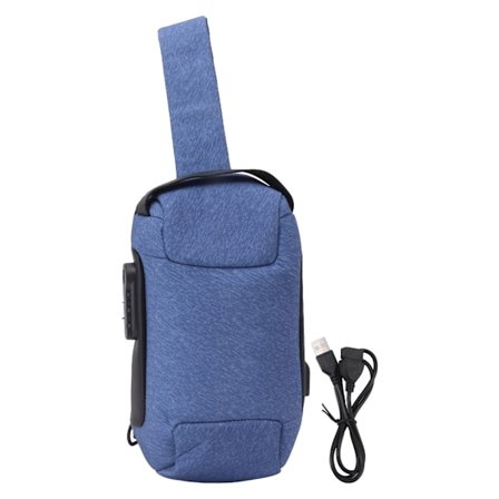 Vattentät Reptålig Liten EDC Minimalistisk Sling Bag Minimalistisk Bröst Axel Ryggsäck Stöldskydd Kombinationslås Messenger Väska Blå