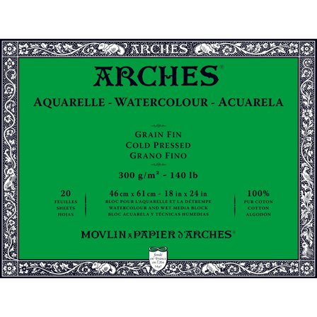 Arches Akvarellblock CP hellimmat 300g 46x61 cm