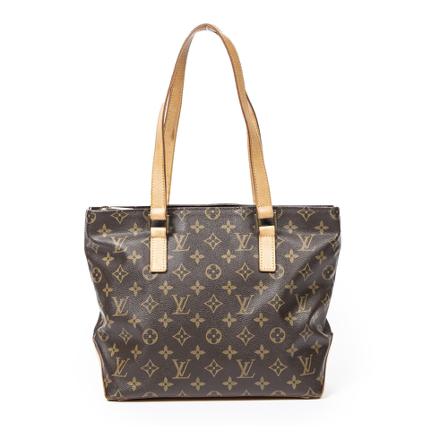 Louis Vuitton Vintage, Pre-owned Cabas Piano Monogram Tote Bag Bruin, Dames, Maat:ONE Size,brass