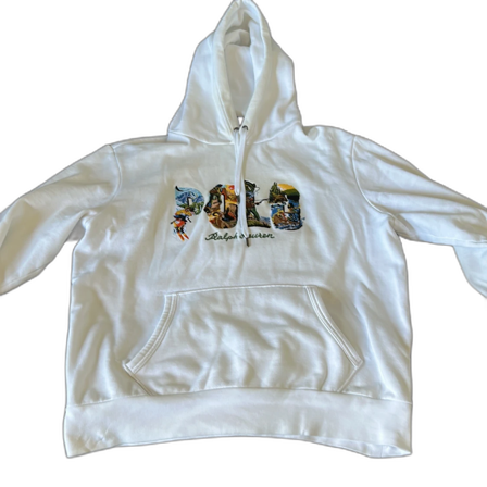 Vit hoodie från Ralph Lauren
