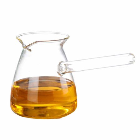 Tyrkisk kaffekande med transparent design, glasmælkevarmer, kaffemaskine til komfur til brygning af tyrkisk kaffe, te og smeltning af smør, 