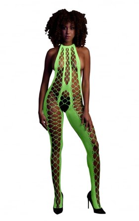 Green Bodystocking with Halterneck - Shots