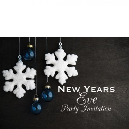 Nyårsinvitasjonskort 8-pakning - ornament.