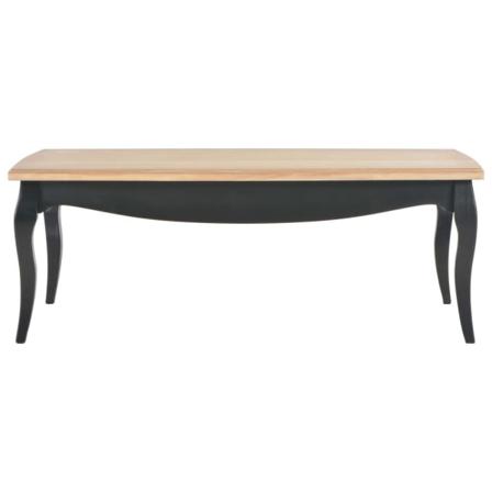 Vidaxl Soffbord Svart Och Brun 110x60x40 Cm Massiv Furu Svart