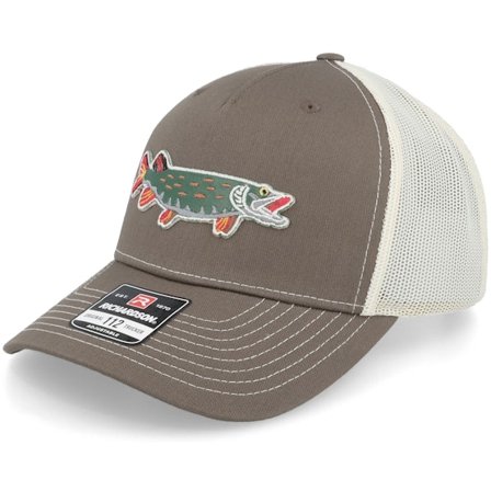 Skillfish - Marrone trucker Cappellino - Pike Applique 112 Split Choco Chip/Birch Trucker @ Hatstore