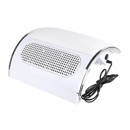 Nail Dust Collector with Three Fans, Manicure Dust Collector - White