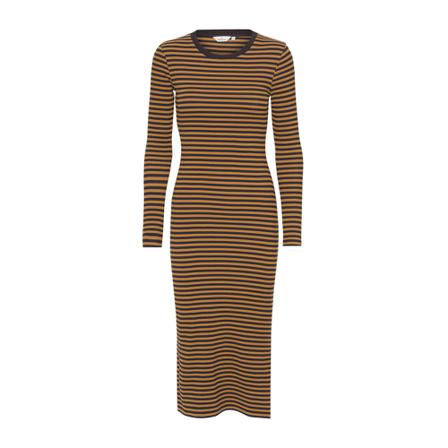Basic Apparel Ludmilla Long Kjole Gots Brun, Dame
