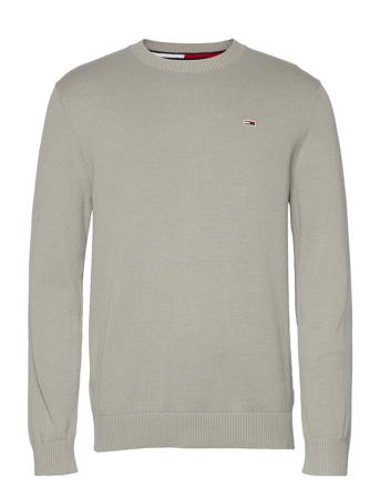 Tjm Essential Light Sweater Strikkegenser M. Rund Krage Grå Tommy Jeans