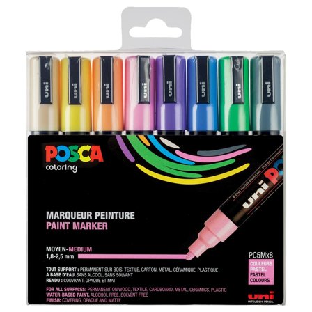 Posca PC-5M Pastel Colours 8-set