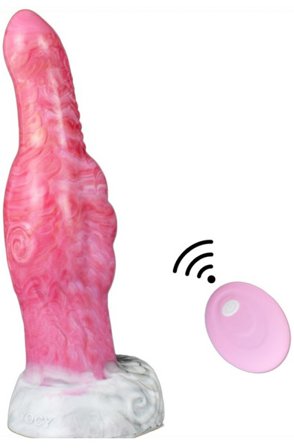 Pink Alien Faelight Vibrating Dildo 22 cm Dragon dildo - Blushme.se