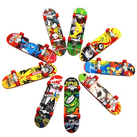 9 stk mini finger skateboard sett - 9.5*2.5cm (tilfeldig)